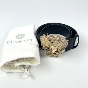 ⭐️BNWT Versace giant medusa buckle belt with snakes